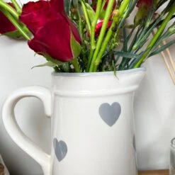 Darthome Limited Faded Grey Love Heart Jug Vase 8 Darthome Limited Faded Grey Love Heart Jug Vase -Decor Garden Shop IMG E6210