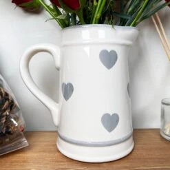 Darthome Limited Faded Grey Love Heart Jug Vase 9 Darthome Limited Faded Grey Love Heart Jug Vase -Decor Garden Shop IMG E6211