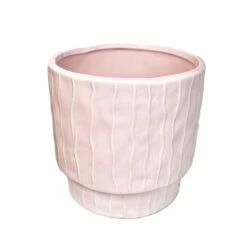 Darthome Limited Striped Pastel Pink Pot Cover 8 Darthome Limited Striped Pastel Pink Pot Cover -Decor Garden Shop IMG E6233copy