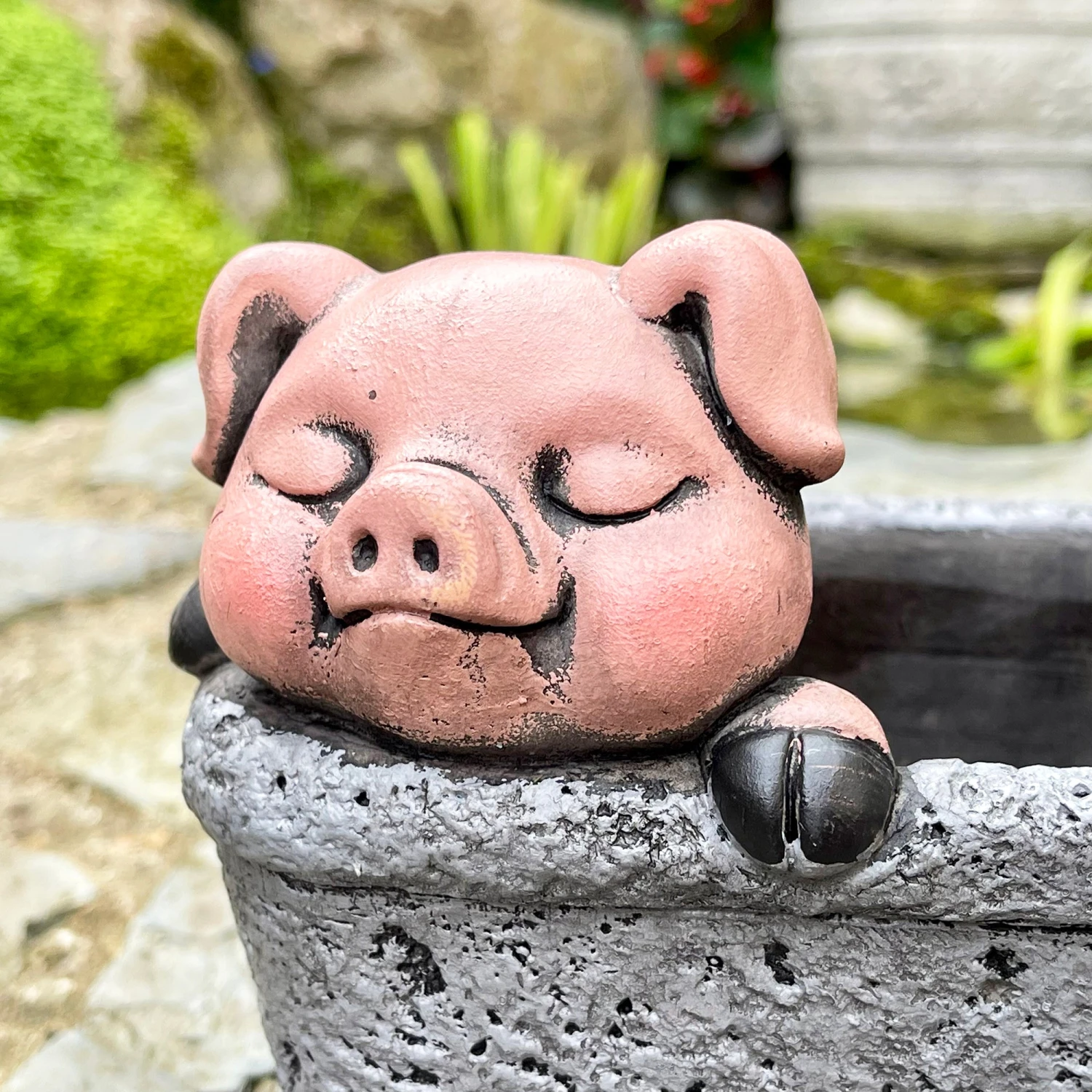 Darthome Limited Cement Pig In Trough Planter 3 Darthome Limited Cement Pig In Trough Planter - Image 3