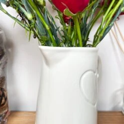 Darthome Limited Two Tone Embossed Heart Jug Vase -Decor Garden Shop IMG E6373