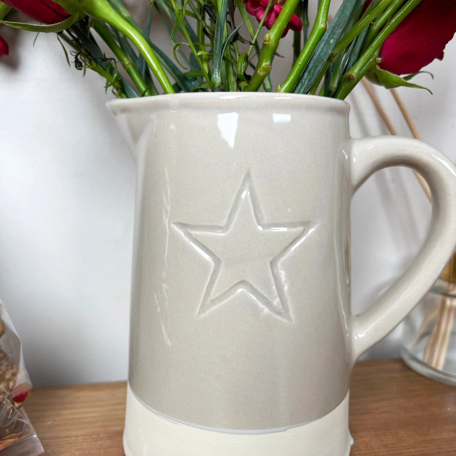 Darthome Limited Two Tone Embossed Star Jug Vase 2 Darthome Limited Two Tone Embossed Star Jug Vase - Image 2