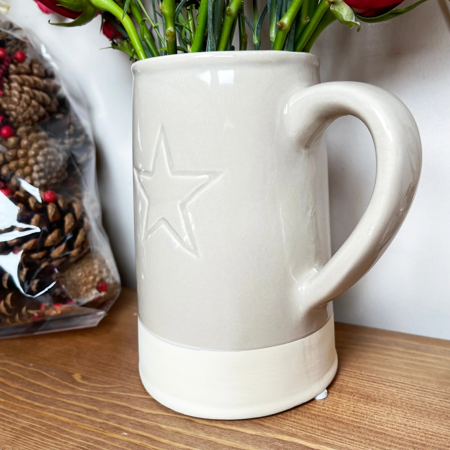 Darthome Limited Two Tone Embossed Star Jug Vase 3 Darthome Limited Two Tone Embossed Star Jug Vase - Image 3