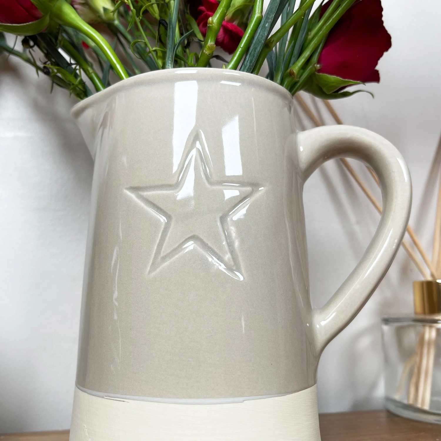 Darthome Limited Two Tone Embossed Star Jug Vase 5 Darthome Limited Two Tone Embossed Star Jug Vase - Image 5