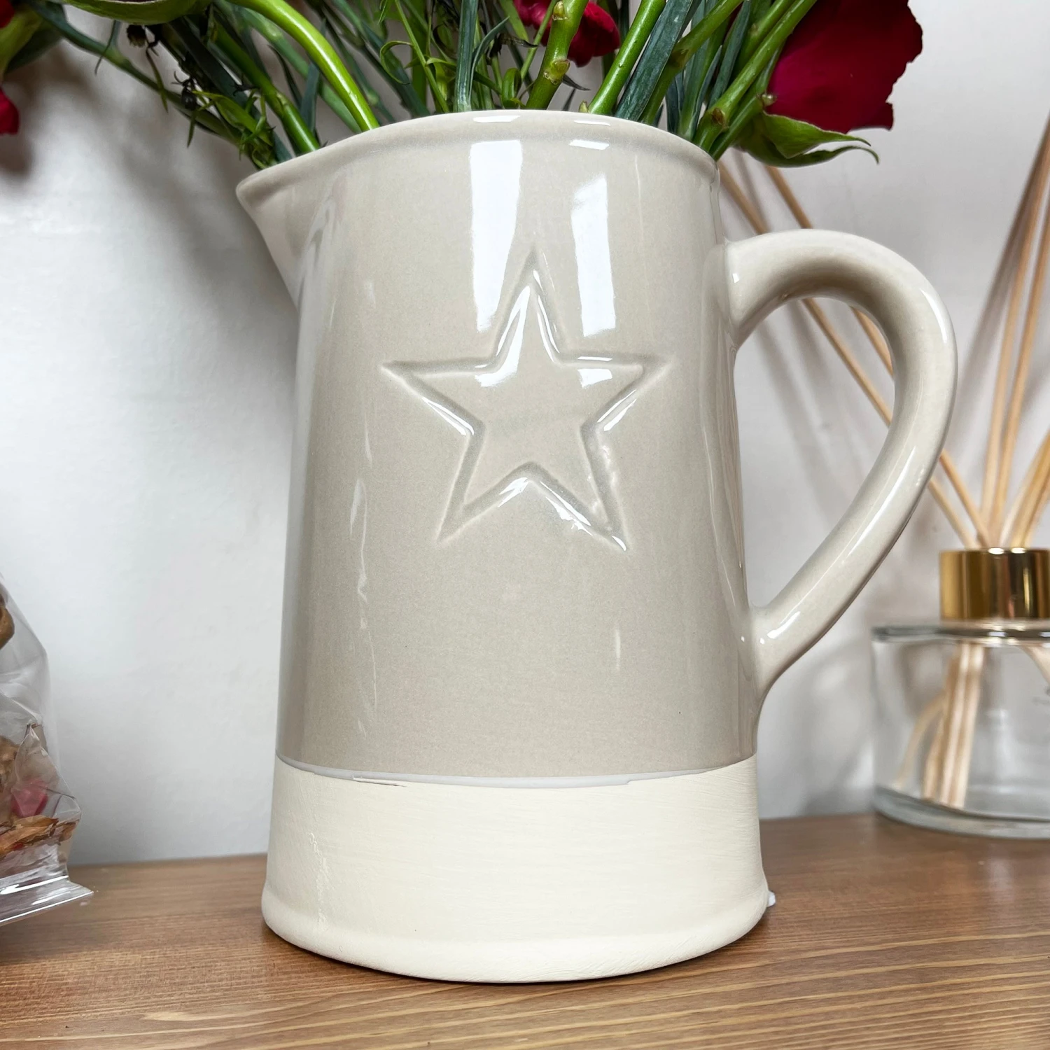 Darthome Limited Two Tone Embossed Star Jug Vase 6 Darthome Limited Two Tone Embossed Star Jug Vase - Image 6