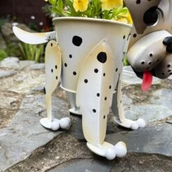 Darthome Limited Metal Wobbly Dalmation Dog Planter -Decor Garden Shop IMG E6408 edited109 1