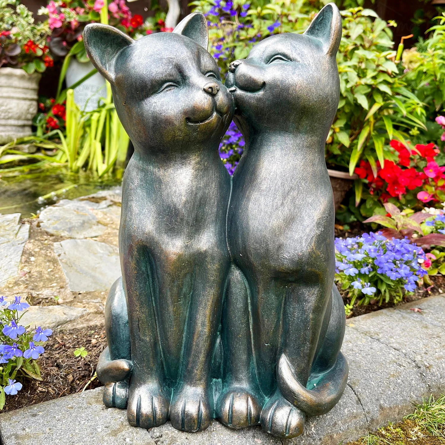 Darthome Limited Resin Preening Cats Garden Sculpture 1 Darthome Limited Resin Preening Cats Garden Sculpture