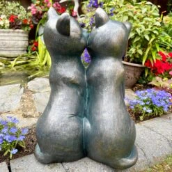 Darthome Limited Resin Preening Cats Garden Sculpture -Decor Garden Shop IMG E6426 edited125