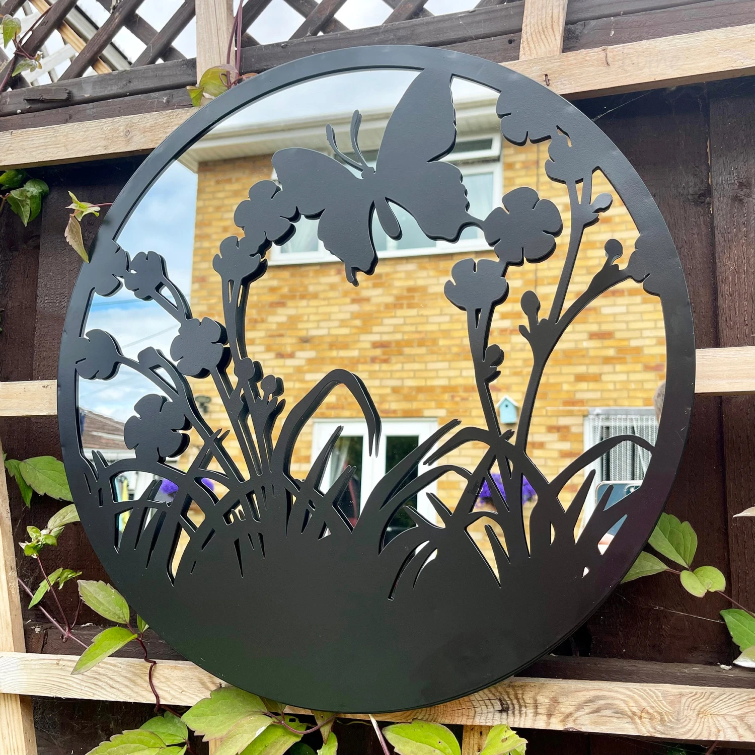 Darthome Limited Butterfly Flower Garden Silhouette Mirror 1 Darthome Limited Butterfly Flower Garden Silhouette Mirror
