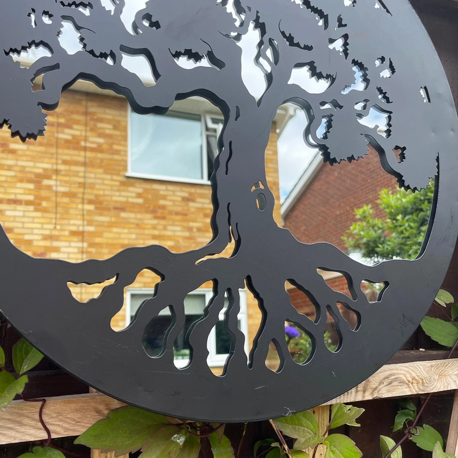 Darthome Limited Black Tree Of Life Garden Silhouette Mirror 2 Darthome Limited Black Tree Of Life Garden Silhouette Mirror - Image 2