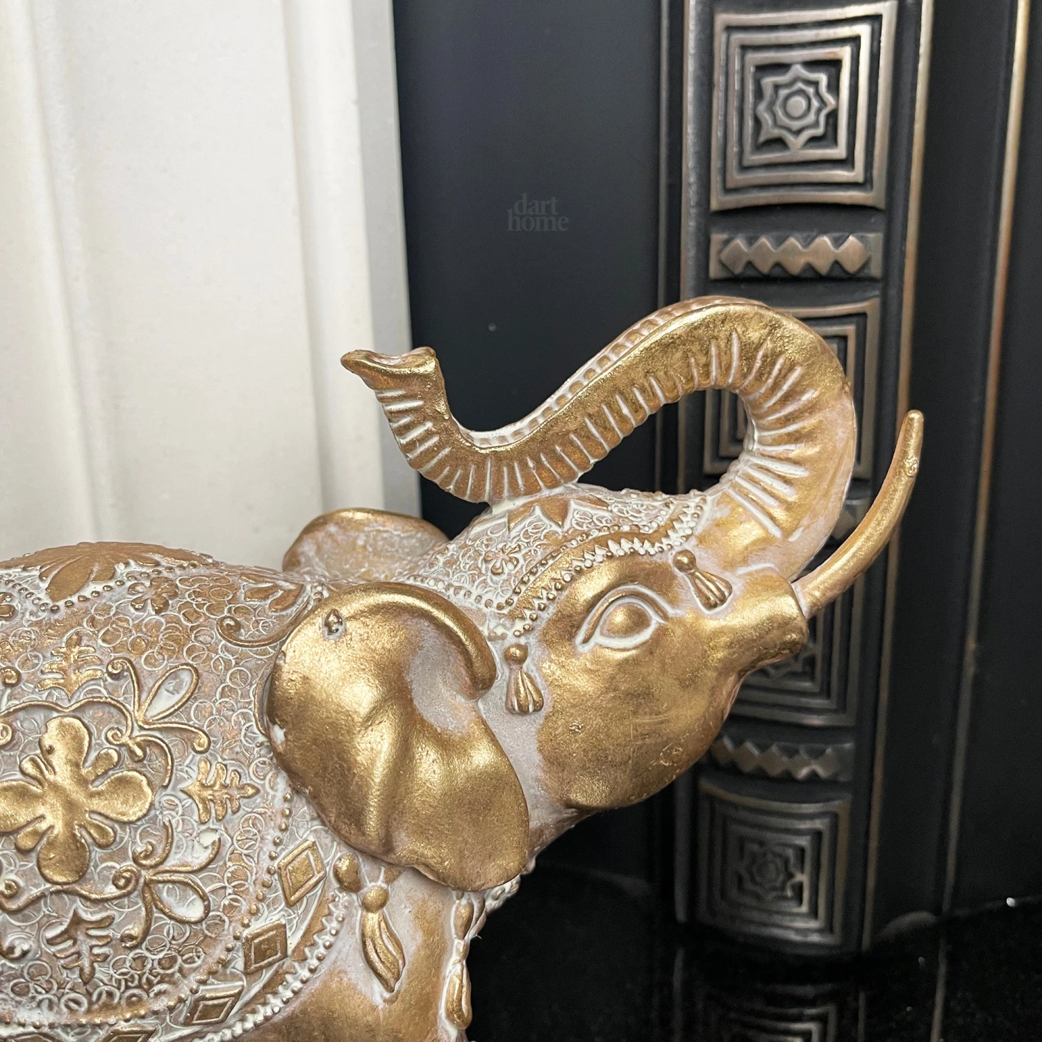 Darthome Limited Set Of 2 Gold Indian Elephant Ornaments 5 Darthome Limited Set Of 2 Gold Indian Elephant Ornaments - Image 5