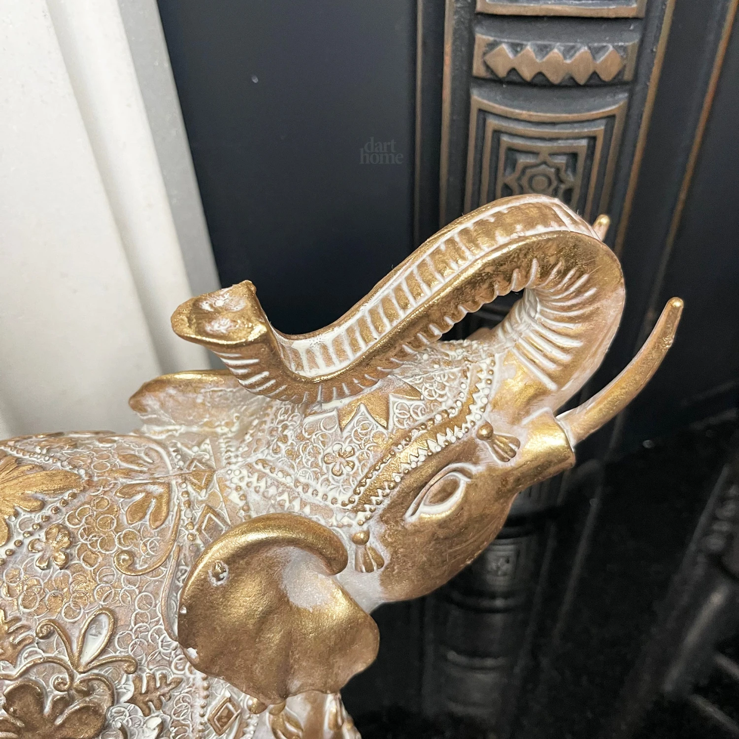 Darthome Limited Set Of 2 Gold Indian Elephant Ornaments 6 Darthome Limited Set Of 2 Gold Indian Elephant Ornaments - Image 6