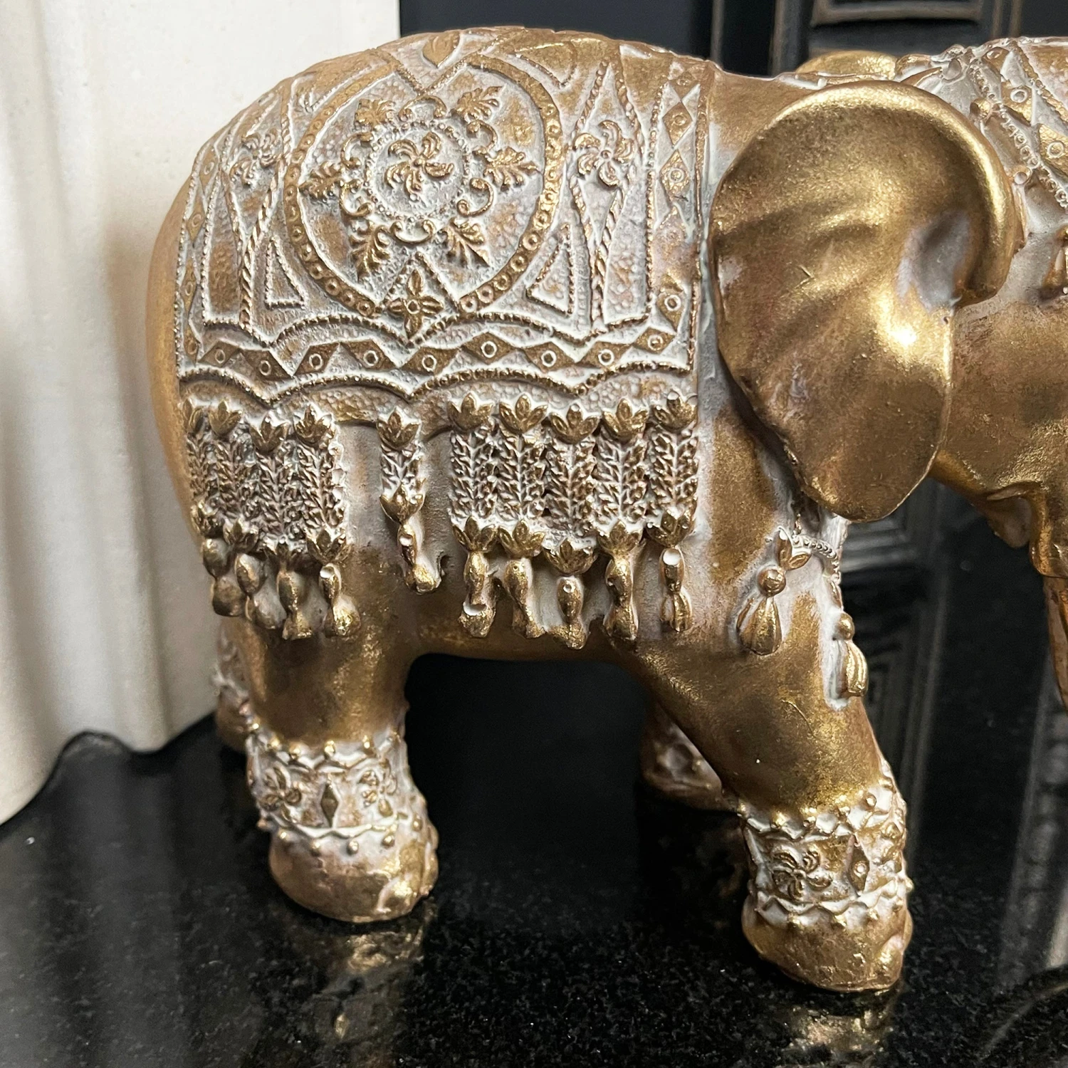 Darthome Limited Set Of 2 Gold Indian Elephant Ornaments 10 Darthome Limited Set Of 2 Gold Indian Elephant Ornaments - Image 10