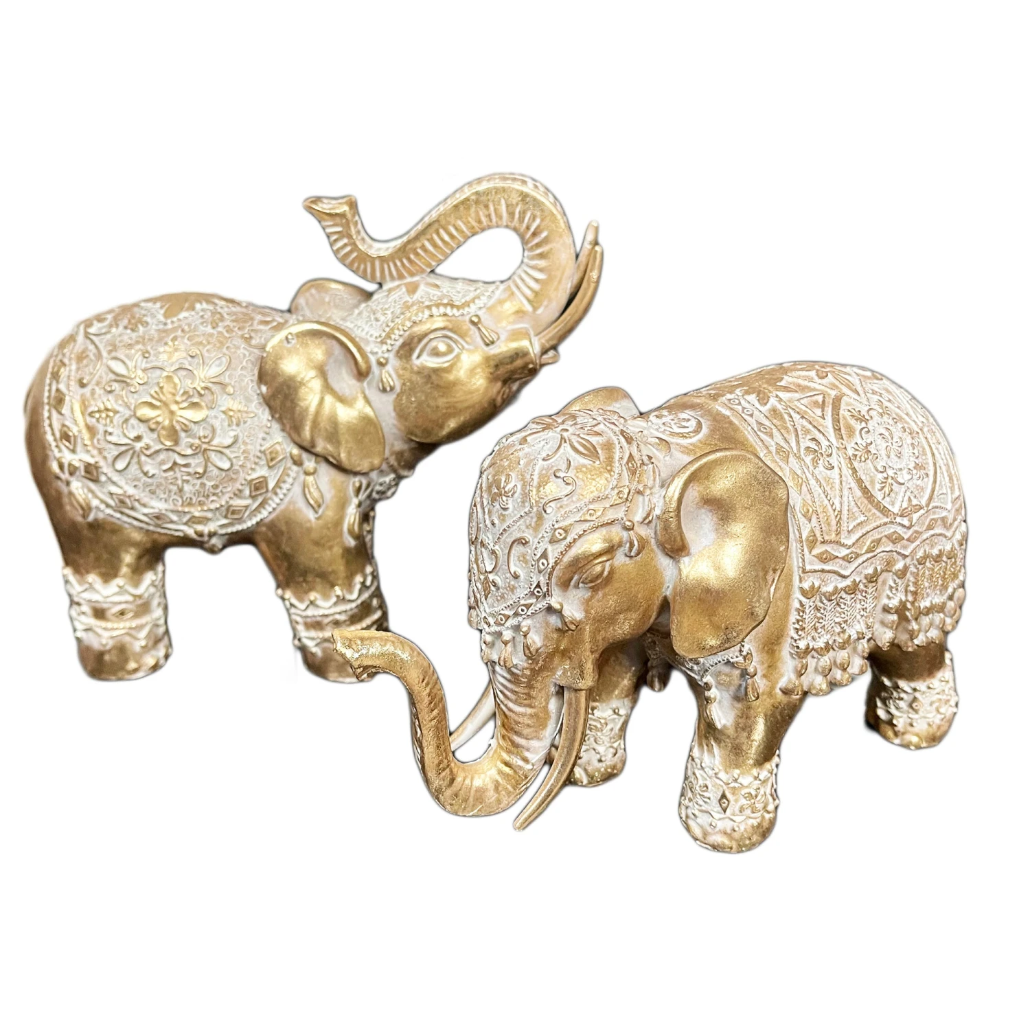 Darthome Limited Set Of 2 Gold Indian Elephant Ornaments 15 Darthome Limited Set Of 2 Gold Indian Elephant Ornaments - Image 15