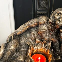 Darthome Limited Gold Lying Monkey Tealight Holder -Decor Garden Shop IMG E6660 1