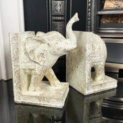 Darthome Limited Set Of 2 Indian Elephant Bookends 22 Darthome Limited Set Of 2 Indian Elephant Bookends -Decor Garden Shop IMG E6683