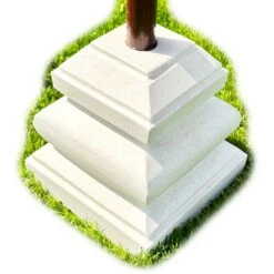 Darthome Limited White Terrazzo Bali Parasol Base 18kg -Decor Garden Shop IMG E6684copy