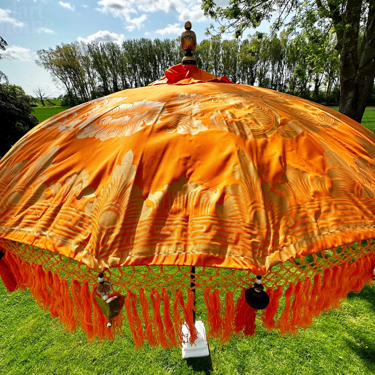 Darthome Limited Orange And Gold Bali Sun Parasol 2m 3 Darthome Limited Orange And Gold Bali Sun Parasol 2m - Image 3