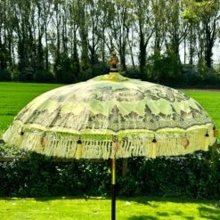 Darthome Limited Yellow And Gold Bali Sun Parasol 2m