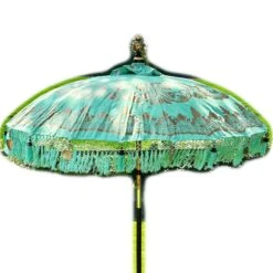 Darthome Limited Green And Gold Bali Sun Parasol 2m -Decor Garden Shop IMG E6757copy