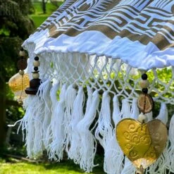 Darthome Limited White And Gold Bali Sun Parasol 2m 11 Darthome Limited White And Gold Bali Sun Parasol 2m -Decor Garden Shop IMG E6772