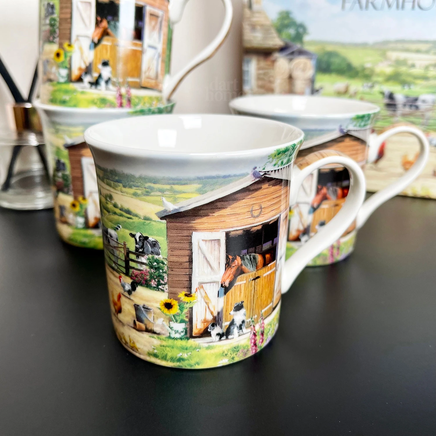 Darthome Limited Set Of 4 English Farm Fine China Mugs 10 Darthome Limited Set Of 4 English Farm Fine China Mugs - Image 10