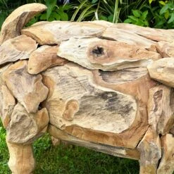 Darthome Limited Teak Root Baby Pig Sculpture 11 Darthome Limited Teak Root Baby Pig Sculpture -Decor Garden Shop IMG E6842
