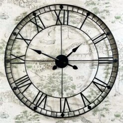 Darthome Limited Black Metal 88cm Skeleton Wall Clock