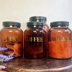 Darthome Limited Set Of 5 Amber Glass Storage Jars -Decor Garden Shop IMG E6872 edited63 5d296391 2a2b 41f8 b640 9a691b53f89c