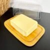 Darthome Limited Bamboo Butter Dish Plastic Cover Lid