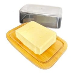 Darthome Limited Bamboo Butter Dish Plastic Cover Lid -Decor Garden Shop IMG E6887copy