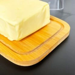 Darthome Limited Bamboo Butter Dish Plastic Cover Lid -Decor Garden Shop IMG E6892