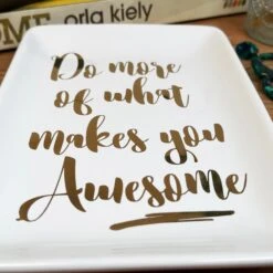 Darthome Limited White Rectangular Trinket Dish - What Makes You Awesome -Decor Garden Shop IMG E6939 edited93