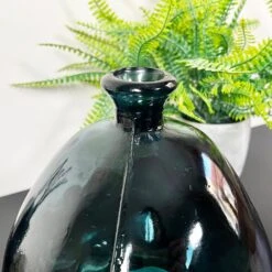 Darthome Limited Recycled Glass Dark Blue Bubble Vase -Decor Garden Shop IMG E6990