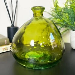 Darthome Limited Recycled Glass Green Bubble Vase 15 Darthome Limited Recycled Glass Green Bubble Vase -Decor Garden Shop IMG E6996