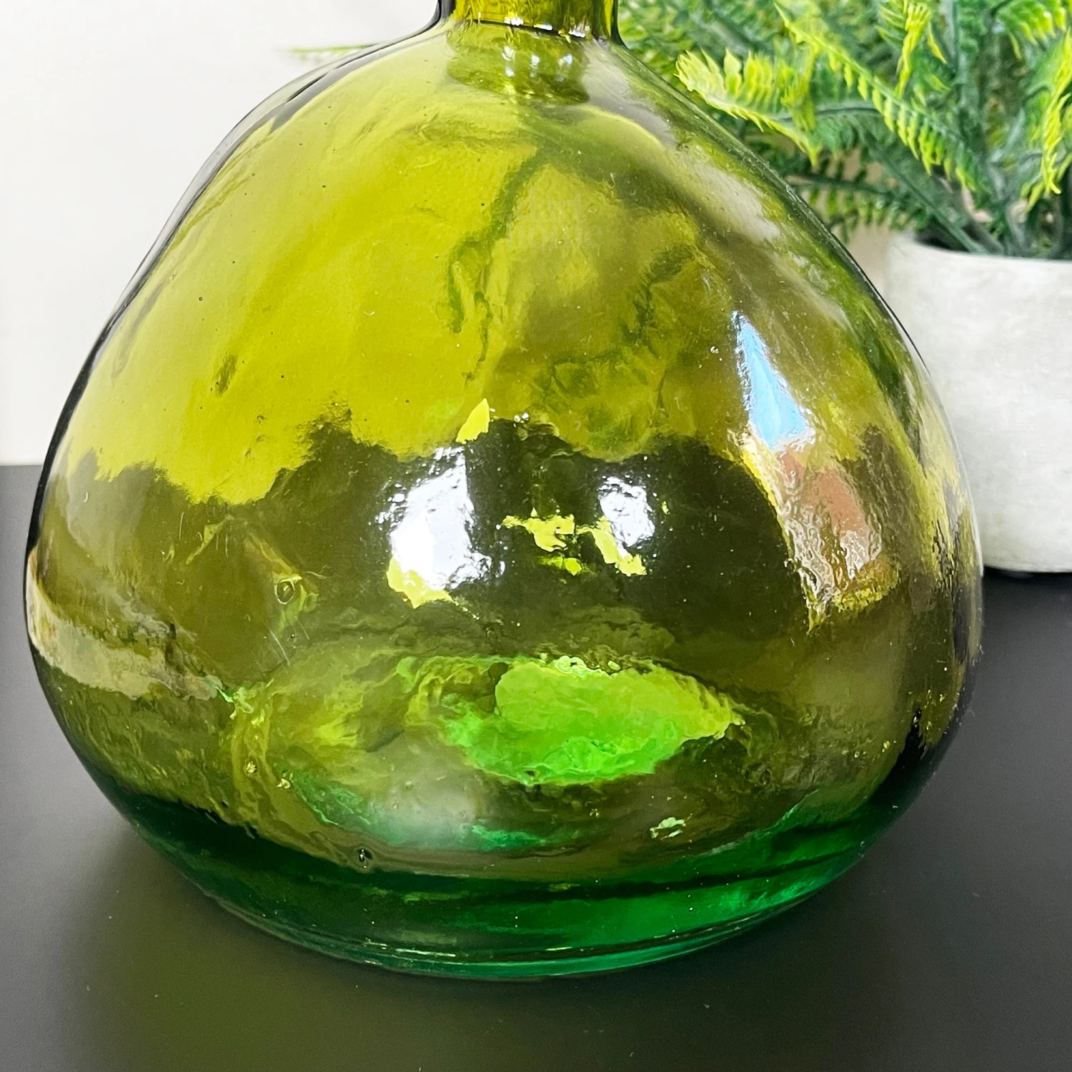 Darthome Limited Recycled Glass Green Bubble Vase 4 Darthome Limited Recycled Glass Green Bubble Vase - Image 4