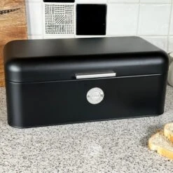 Darthome Limited Matt Black Bread Bin