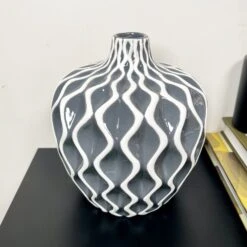 Darthome Limited Grey Wave Pattern Serenity Vase 11 Darthome Limited Grey Wave Pattern Serenity Vase -Decor Garden Shop IMG E7052