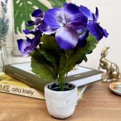 Darthome Limited Artificial Purple Pansy In Pot