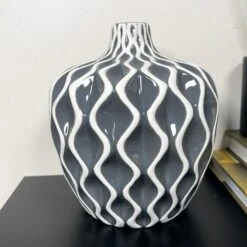 Darthome Limited Grey Wave Pattern Serenity Vase 9 Darthome Limited Grey Wave Pattern Serenity Vase -Decor Garden Shop IMG E7059