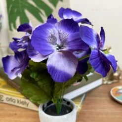Darthome Limited Artificial Purple Pansy In Pot -Decor Garden Shop IMG E7060 edited206