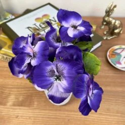 Darthome Limited Artificial Purple Pansy In Pot -Decor Garden Shop IMG E7061 edited207