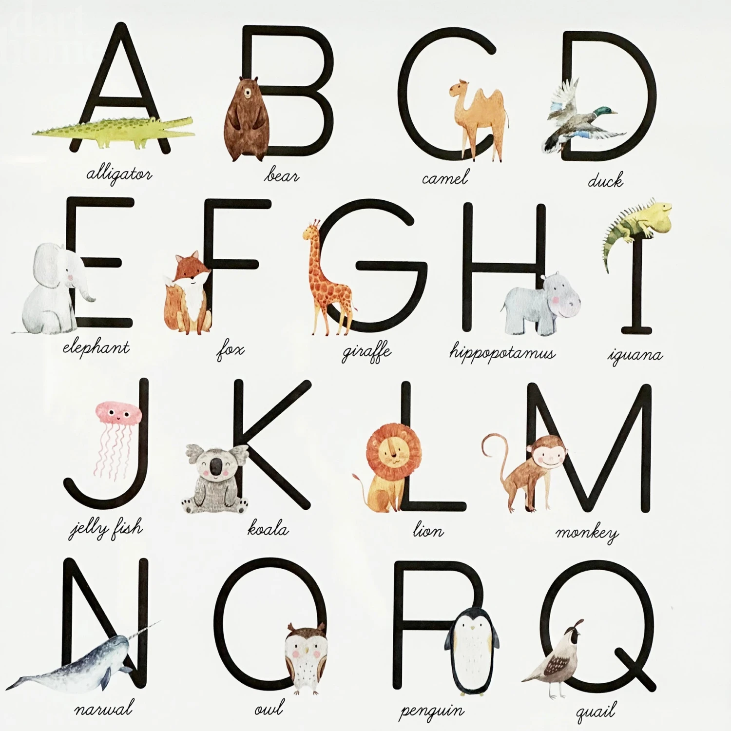 Darthome Limited Animal Alphabet Learning Framed Print 3 Darthome Limited Animal Alphabet Learning Framed Print - Image 3