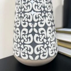 Darthome Limited Grey Embossed Oval Serenity Vase -Decor Garden Shop IMG E7075