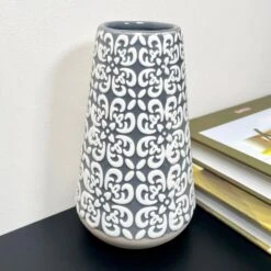 Darthome Limited Grey Embossed Oval Serenity Vase -Decor Garden Shop IMG E7080