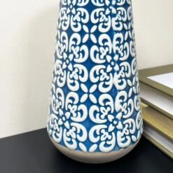 Darthome Limited Blue Embossed Oval Serenity Vase -Decor Garden Shop IMG E7089