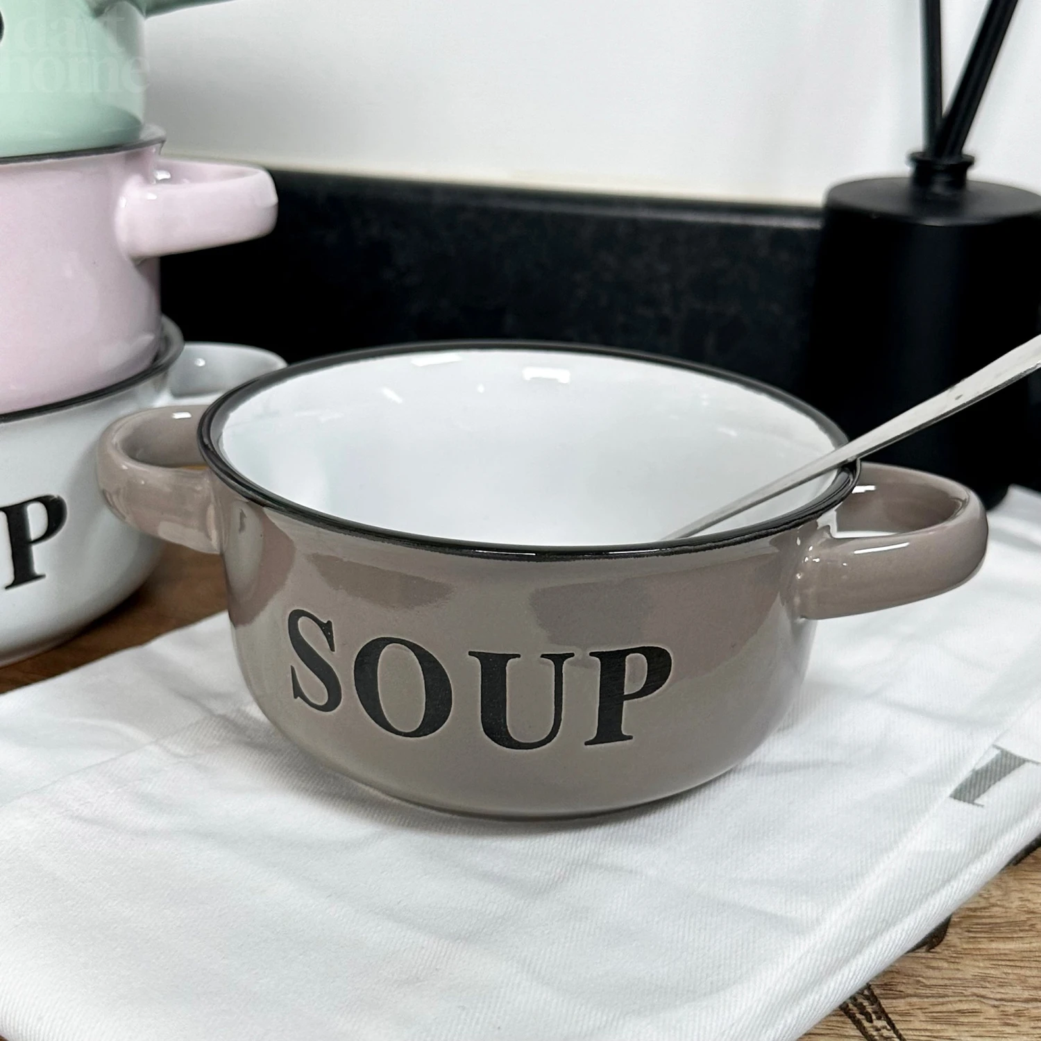 Darthome Limited Set Of 4 Pastel Soup Bowls With Handles 2 Darthome Limited Set Of 4 Pastel Soup Bowls With Handles - Image 2