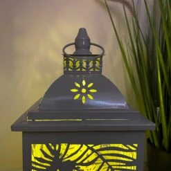 Darthome Limited LED Grey Leaf Hurricane Lanterns -Decor Garden Shop IMG E7187 edited300