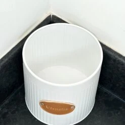 Darthome Limited White Ribbed Utensil Pot -Decor Garden Shop IMG E7189