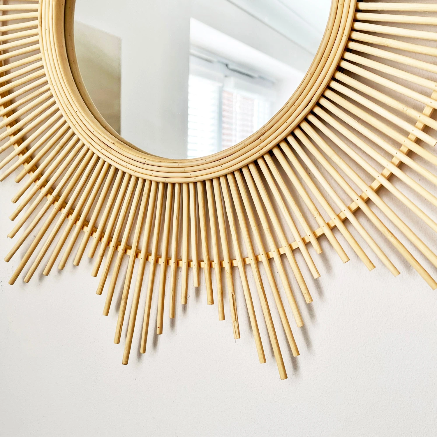 Darthome Limited 60cm Bamboo Sunburst Wall Mirror 2 Darthome Limited 60cm Bamboo Sunburst Wall Mirror - Image 2
